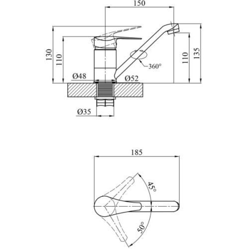 Змішувач Agua Sevilla-C010 (CV017364)