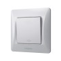 Перемикач Videx BINERA 1кл проміжний срібно (VF-BNSW1I-SS)