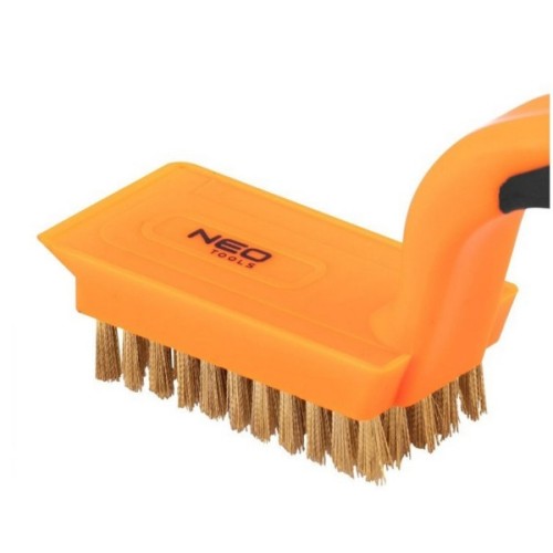 Щітка по металу Neo Tools 5х11 рядів, прямий дріт 0.3мм, 180мм, двокомпонентне руків'я (39-031)