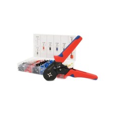 Затискач для клем Voltronic HCS8 6-4A, red + набір кабельних наконечників (HCS8 6-4A+VE800)
