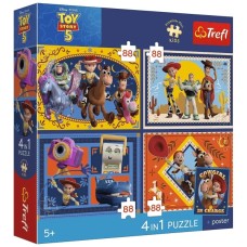 Пазл Trefl Premium Plus Kids Toy Story 5 Час іграшок 4х88 шт елементів (5900511347012)