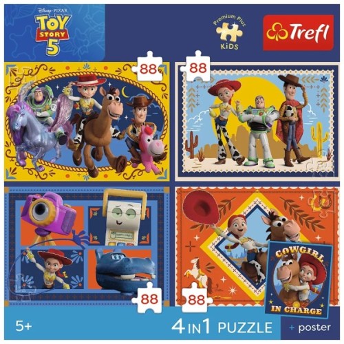 Пазл Trefl Premium Plus Kids Toy Story 5 Час іграшок 4х88 шт елементів (5900511347012)
