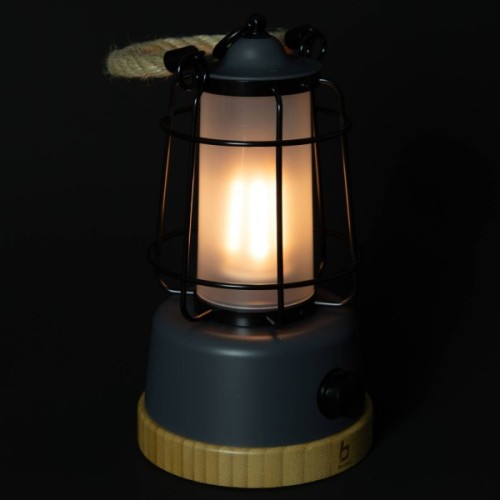 Ліхтар Bo-Camp Harlington Rechargable Dimming 370 Lumen Bamboo-Grey (5818921) (DAS303872)