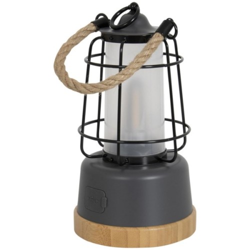 Ліхтар Bo-Camp Harlington Rechargable Dimming 370 Lumen Bamboo-Grey (5818921) (DAS303872)