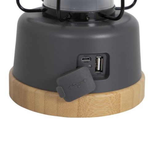 Ліхтар Bo-Camp Harlington Rechargable Dimming 370 Lumen Bamboo-Grey (5818921) (DAS303872)