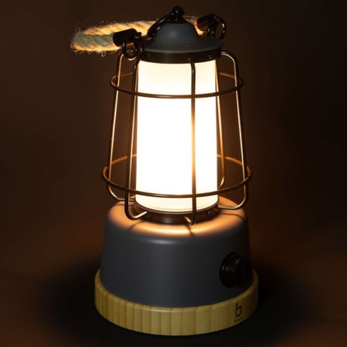 Ліхтар Bo-Camp Harlington Rechargable Dimming 370 Lumen Bamboo-Grey (5818921) (DAS303872)