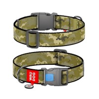 Нашийник для тварин WAUDOG Nylon з QR паспортом "Мілітарі" пластиковий фастекс XXL (284-4026)