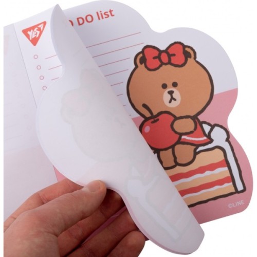 Папір для нотаток Yes To Do Line Friends girl планшет з магнітом, блок 52 аркуша (170326)