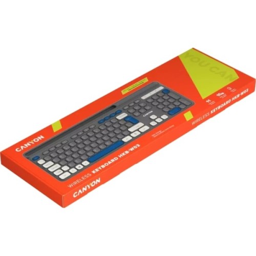 Клавіатура Canyon HKB-W03 Wireless UA Grey (CNS-HKBW03DG)
