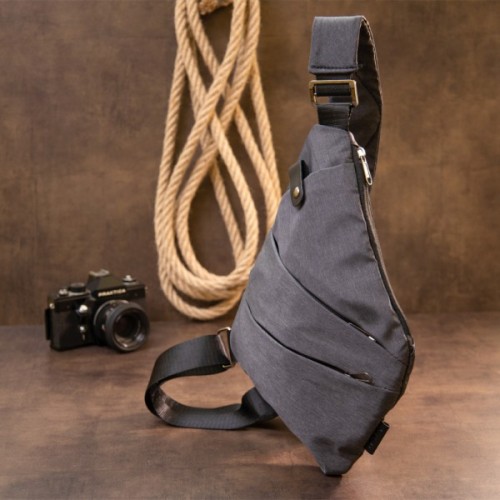 Сумка Vintage Слінг нейлонова Сіра (20558)