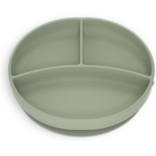 Тарілка дитяча Suavinex Colour Essence силіконова для вводу прикорму на 3 секції, +6 міс. зелена (402915)