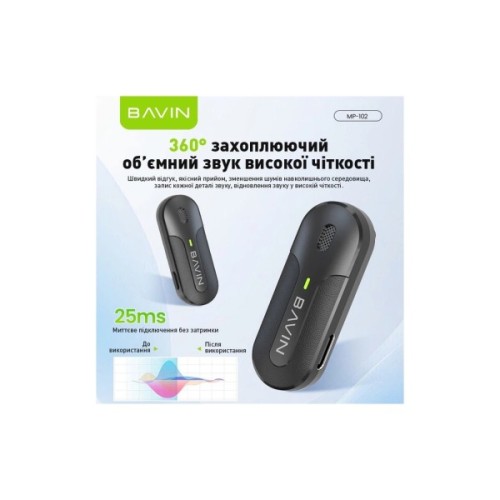 Мікрофон BAVIN MP-102 Type-C Black (MP-102 BK)