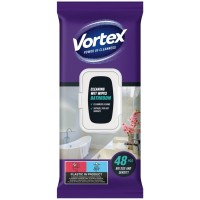 Серветки для прибирання Vortex Вологі Для ванної кімнати З клапаном 48 шт. (4823071641233)