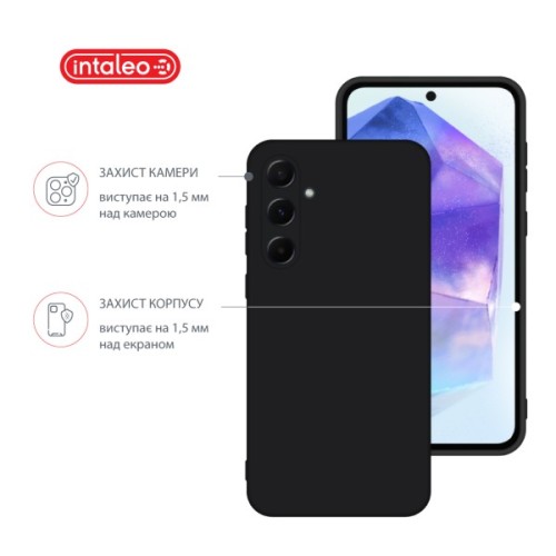 Чохол до мобільного телефона Intaleo Silicone Samsung Galaxy A55 Black (1283126600302)