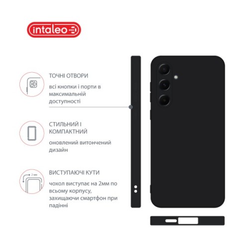 Чохол до мобільного телефона Intaleo Silicone Samsung Galaxy A55 Black (1283126600302)