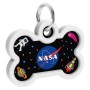 Адресник для тварин WAUDOG Smart ID з QR паспортом "NASA", кістка 40х28 мм (0640-0147)
