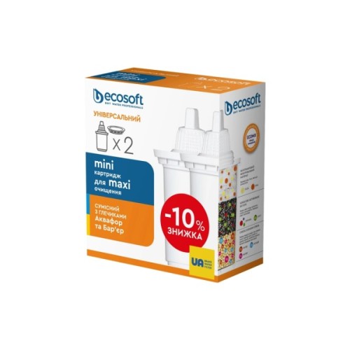 Картридж для фільтра глечика Ecosoft Універсальний для фільтрів-глечиків 2 шт (4820056802597)