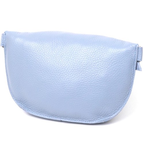 Сумка Shvigel Шкіряна бананка Блакитна (16374)