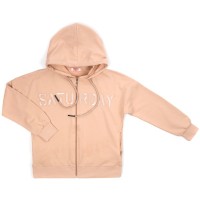 Кофта дитяча Monili на блискавці з капюшоном (4033-140G-beige)