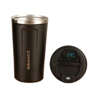 Термокружка Merlion з LED дисплеєм 510 мл, чорна (Termo-304LED-510Black)