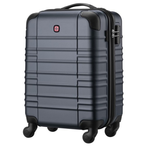 Валіза Wenger Amplar, мала, пластик, 4 колеса, синя (653144)