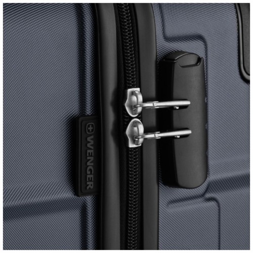 Валіза Wenger Amplar, мала, пластик, 4 колеса, синя (653144)