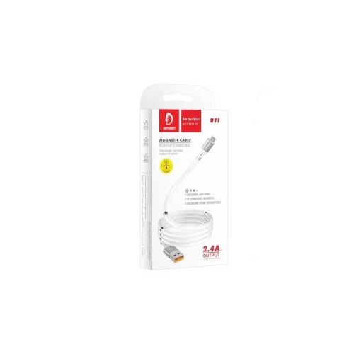 Дата кабель USB 2.0 AM to USB-C 1.0m 2.4A white Denmen (DN-D11T-WH)