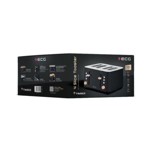 Тостер ECG ST 4768 Timber Black