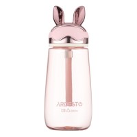 Пляшка для води Ardesto Bunny 600мл, пластик, рожевий (AR2260BP)