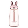 Пляшка для води Ardesto Bunny 600мл, пластик, рожевий (AR2260BP)