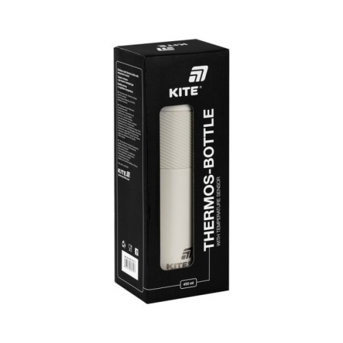 Термокружка Kite 1227 з термодатчиком 450 мл бежевий (K25-1227-1)