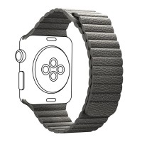 Ремінець до смарт-годинника Armorstandart Leather Loop для Apple Watch 42 (Series 11-10)/41/40/38 Grey (ARM48654)