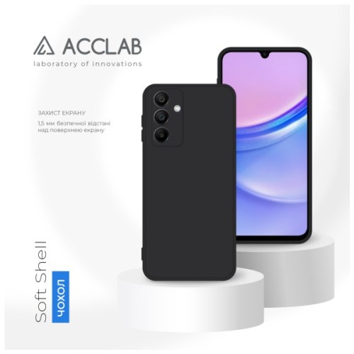 Чохол до мобільного телефона ACCLAB SoftShell Samsung Galaxy A15 Black (1283126586842)