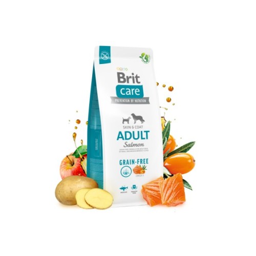 Сухий корм для собак Brit Care Dog Grain-free Adult для малих і середніх порід з лососем 3 кг (8595602558841)