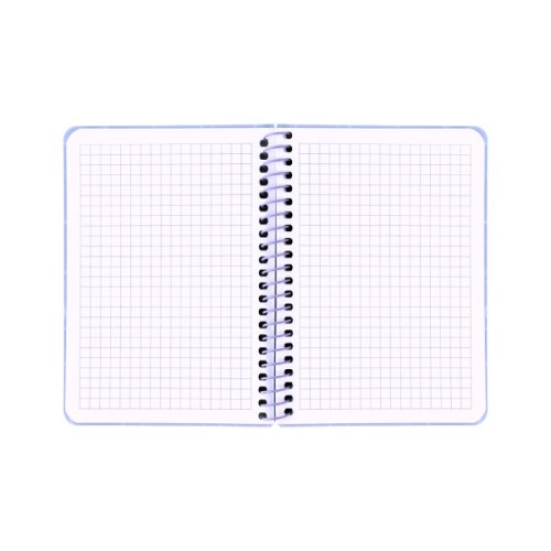 Блокнот Axent на спіралі B6 80 аркушів, клітинка, пластикова обкладинка, фіолетовий (8463-1-A)