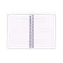 Блокнот Axent на спіралі B6 80 аркушів, клітинка, пластикова обкладинка, фіолетовий (8463-1-A)