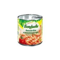 Овочева консервація Bonduelle Квасоля бiла в томатному соусі 400 г (3083680001793)