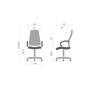 Офісне крісло Аклас Дорос CH Tilt сіре (16109)