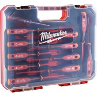 Набір викруток Milwaukee тригранних VDE SL/PH/PZ/T + тестер напруги, 12 шт (4932479095)