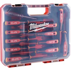 Набір викруток Milwaukee тригранних VDE SL/PH/PZ/T + тестер напруги, 12 шт (4932479095)