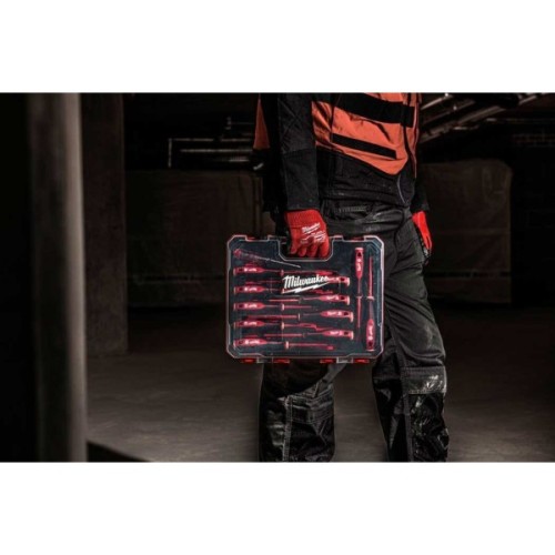 Набір викруток Milwaukee тригранних VDE SL/PH/PZ/T + тестер напруги, 12 шт (4932479095)