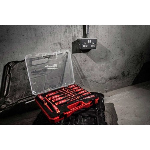 Набір викруток Milwaukee тригранних VDE SL/PH/PZ/T + тестер напруги, 12 шт (4932479095)