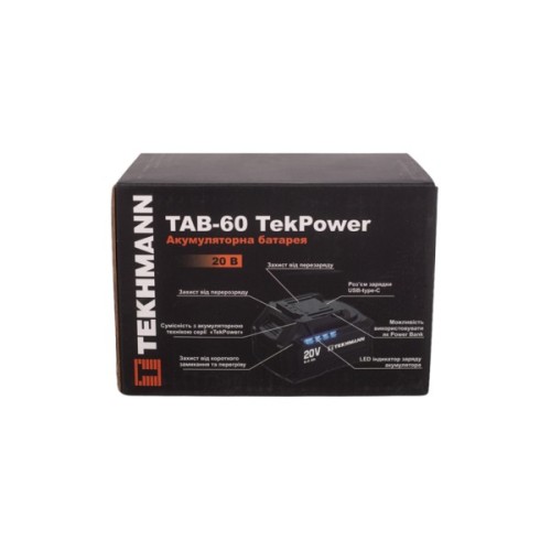 Акумулятор до електроінструменту Tekhmann TAB-60 TekPowerLi-ion 6Ah (854610)