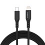 Дата кабель USB-C to Lightning 1.8m MFi PD20W braided black Choetech (XCL-1021-BK)