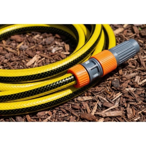 Шланг для поливу 2E AquaFlex Solar, 1/2", 12м, 4 шари, 13бар, -10…+60°C, зрошувач, конектор, адаптер 2в1 (2E-GHE12SR12)