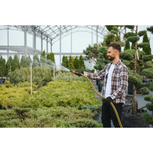 Шланг для поливу 2E AquaFlex Solar, 1/2", 12м, 4 шари, 13бар, -10…+60°C, зрошувач, конектор, адаптер 2в1 (2E-GHE12SR12)