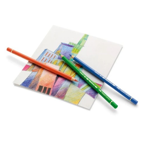 Олівці кольорові Faber-Castell POLYCHROMOS 48 кольорів з аксесуарами в дерев'яному пеналі, 110006 (31343)