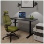 Комплект офісних меблів Mealux PowerDesk Lite Black + Leo Air Plus Green (EVO-201 Lite B/B +Y-546 KZ)
