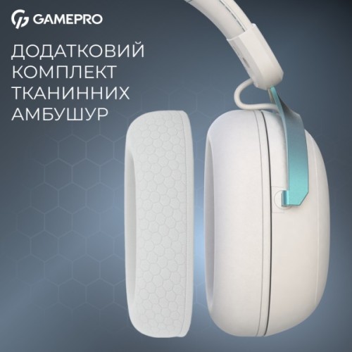 Навушники GamePro Asgard Freya Pro Wireless White/Blue (HSW201WB)