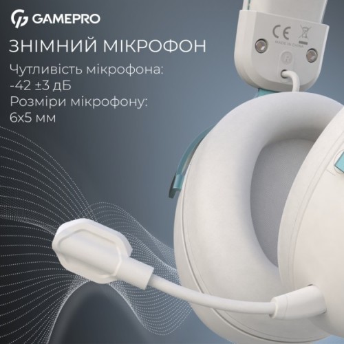Навушники GamePro Asgard Freya Pro Wireless White/Blue (HSW201WB)